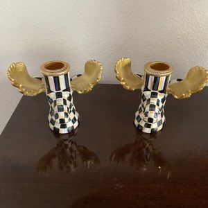 Mackenzie Childs Moose Candle Sticks
